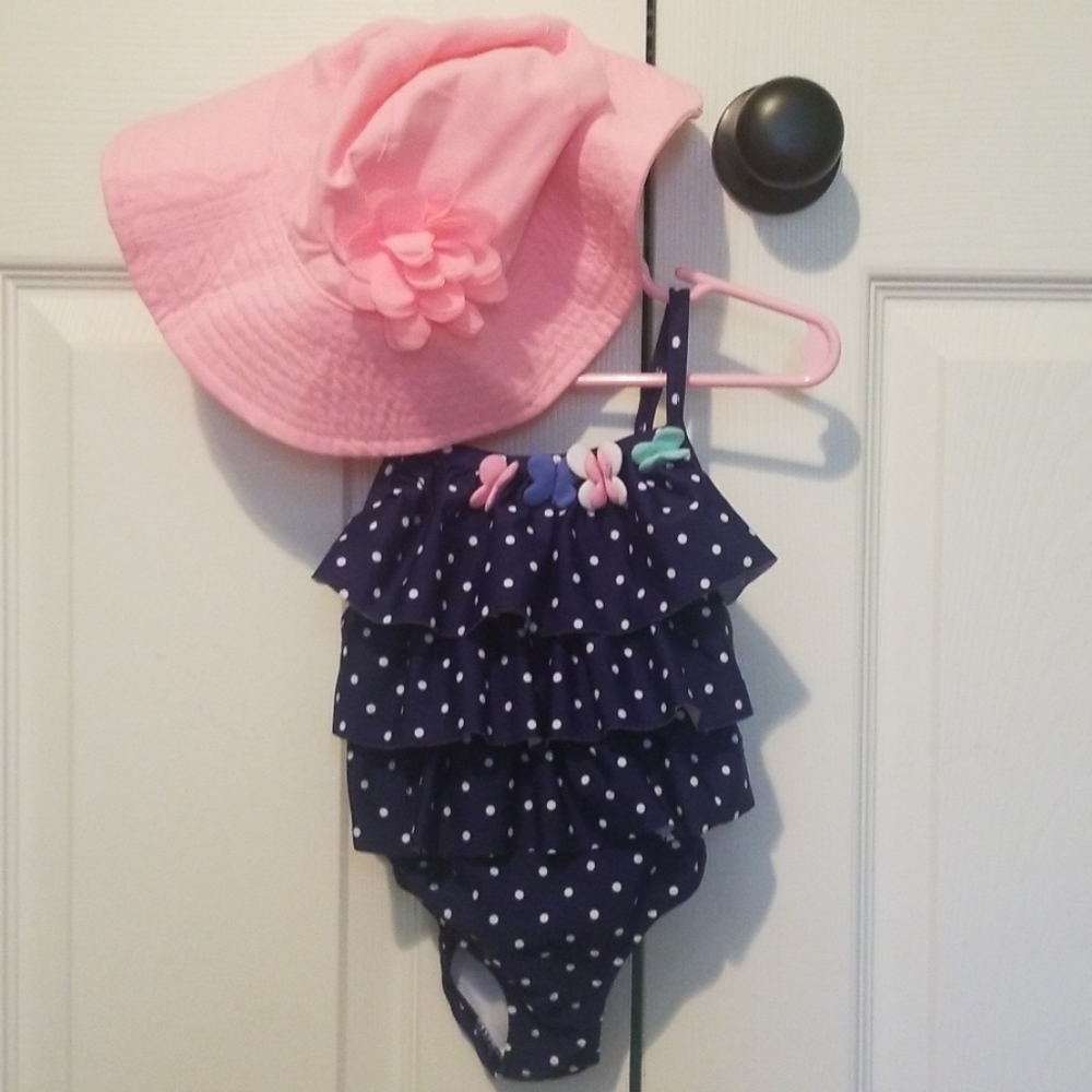 Swimsuit with hat combo 2T